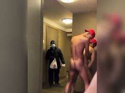 Takeout Delivery Finds Twinks Fucking In Hallway porn