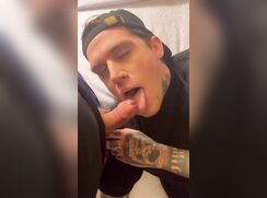 Tatted Boy Sucks Small Boner