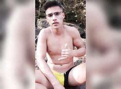 Twink plays cock on a cliff - 07-03-25