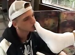 Sneaker sex in the bus
