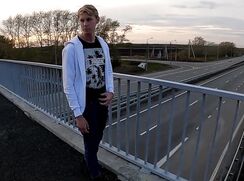 Jerking off on the bridge - 07-03-25