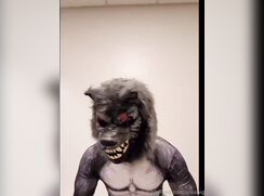 Man SixxBig transitions into Werewolf with Monster Cock Cumshots