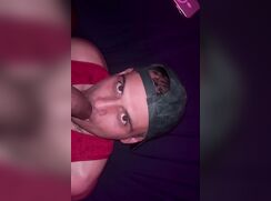 A cute slut from Amsterdam sucking a French big dick