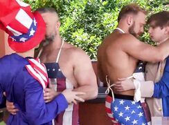 AA Vid - Gay porn July 4some twinks and daddies hot fuck tube