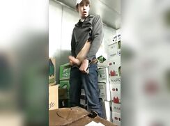 Hot Guy wanks at work - AI Enhanced