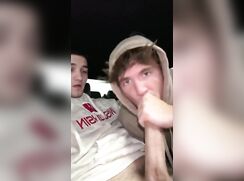 Bj in car with mouthcum