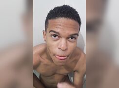 Young Latino teen gets cum on her face - 07-08-25