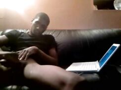Cute Black twink strocking