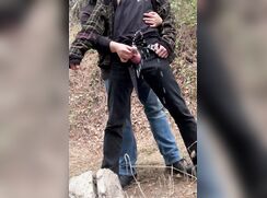 Twink Needed Help To Piss Outside porn