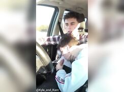 Risky Car Blowjob in Traffic