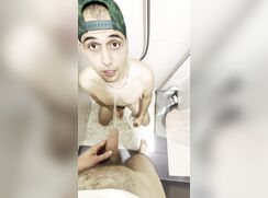 fag takes shower