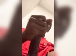 Cute blk twink cums