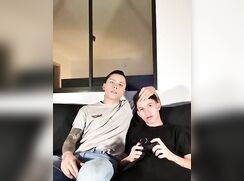 invites his nephew to play a video game