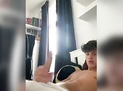 Early morning wood stroking action porn