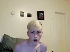 Sexy Unreal Blond Boy Used on Cam