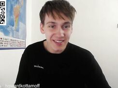 Young Russian Stroking Uncut Dick