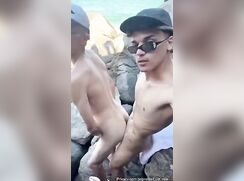 risky outdoors at the beach