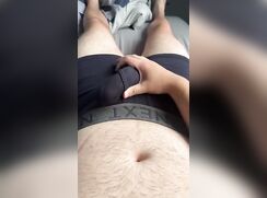 Fake straight with his bulge in his underwear