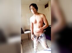 Hispanic twink jerking off home alone - 07-17-25