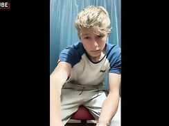 Hot blond twink cum