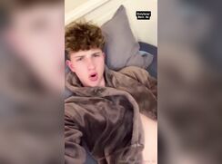 cute fit curly benny baited on bed off