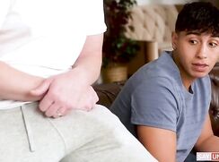 step dad and step son with tutor