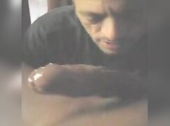 Throating 29 year old big black cock with two pop-shots