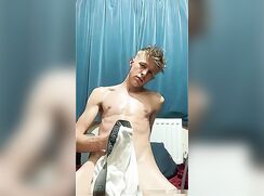 " Bigger Longer and Uncut "Shaved Blond Muscular Blue Eyes Guy - AI Enhanced