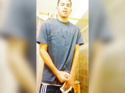 Latino teen jerks for fake online girl