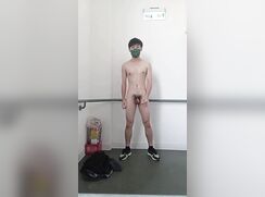 Stripping at school and jerking off