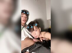 Smooth Asians boyfriends try hard couple sex