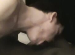 White Twink Gives Deepthroat BJ to BBC porn