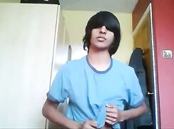 Native American Uncut Sexy Hands-on his Ass Dance Cums - AI Enhanced