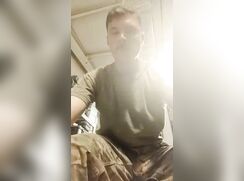 Hot Military Guy Jerks Off In Public