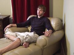 Austin Perry wanking in livingroom