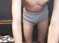 Ginger with hot tight ass & very smooth body Dances & Strips wanks off - AI Enhanced