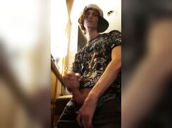 cute blonde on fire talking dirty jerks off