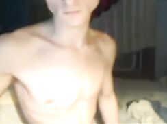 Fit Guy with a Thick Cock drains out cum on his stomach - AI Enhanced
