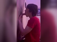 Cheating gloryhole cocksucker