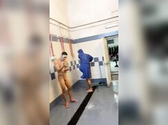 Filming his teammates in the shower 2
