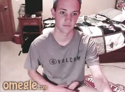 Omegle College Guy Cut with Cap on wanks off - AI Enhanced