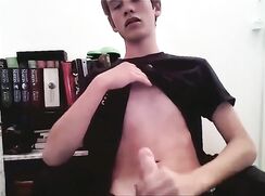 Boywankers.com California Brunette Thin College Guy in heat - AI Enhanced