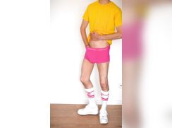 JW - Fit twink in colorful outfit puts on a show - AP061