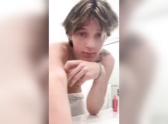 cute blonde showing naked for fans