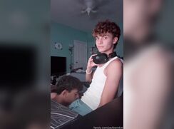 Sucking boyfriends dick under the desk