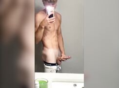 cute curly big dick blonde selfie mirror jo