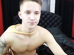 Young smoker cums jock porn