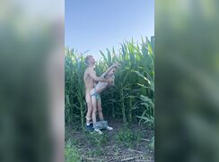 Cornholing in the corn field