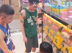 chinese boiis go shopping for cock nd more