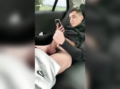 A guy with big balls jerk off and cum - 08-07-25